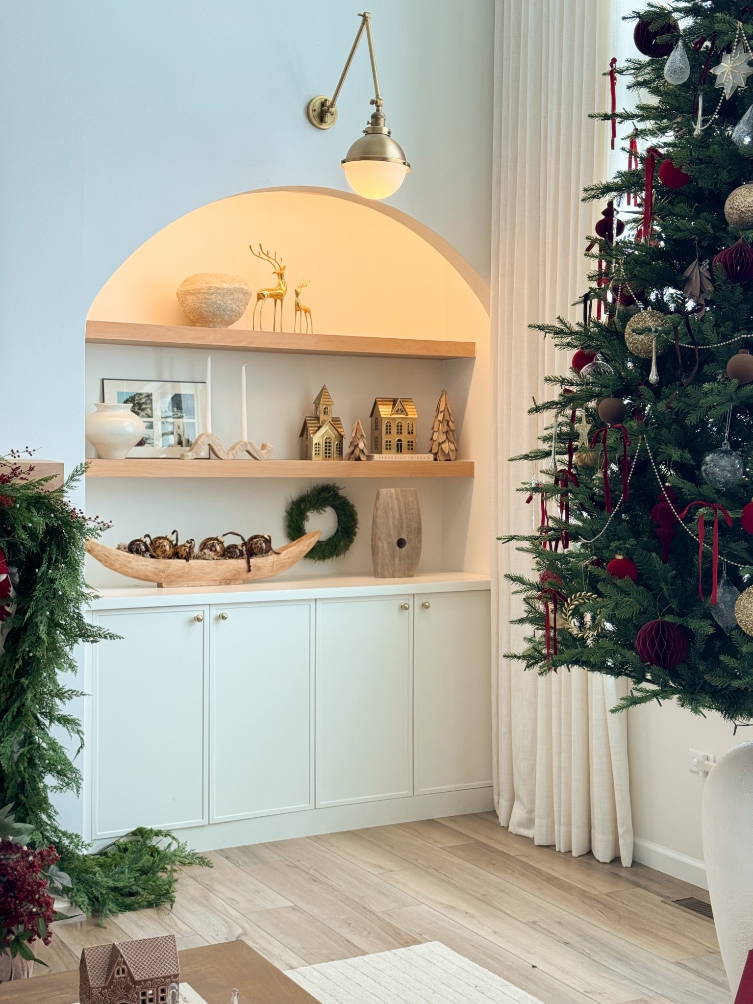 Holiday minimal shelf styling🎅🏼🦌

#LTKFindsUnder50 #LTKHoliday #LTKHome