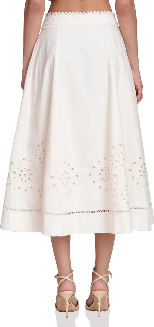 Cotton Eyelet A-Line Midi Skirt | Nordstrom