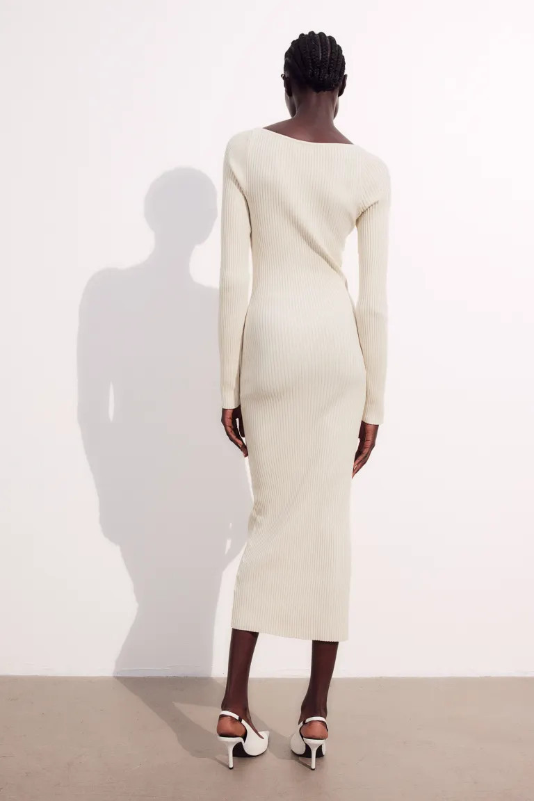 Robe en maille côtelée | H&M (FR, IT, ES, PT, BE)