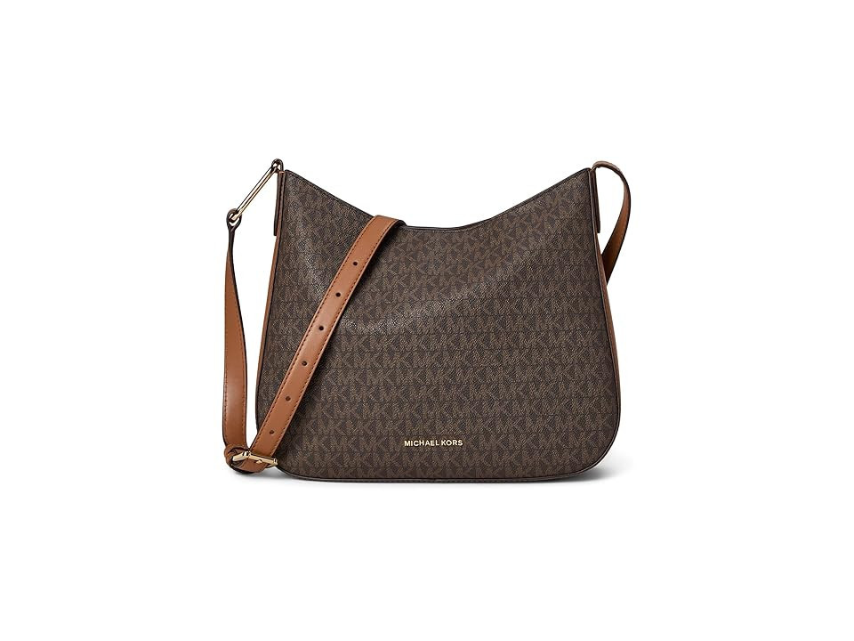MICHAEL Michael Kors Kensington Large Crossbody Cross Body Women's Handbags Brown/Acorn : LG, Leather/Polyester | Zappos