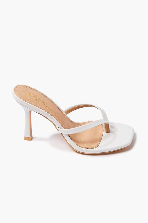 Faux Leather Thong Heels | Forever 21 (US)