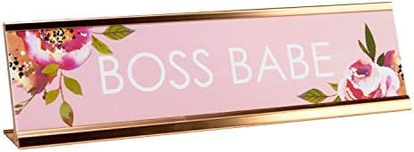 Boss Babe Desk Plate/Boss Babe Desk Sign Nameplate | Amazon (US)