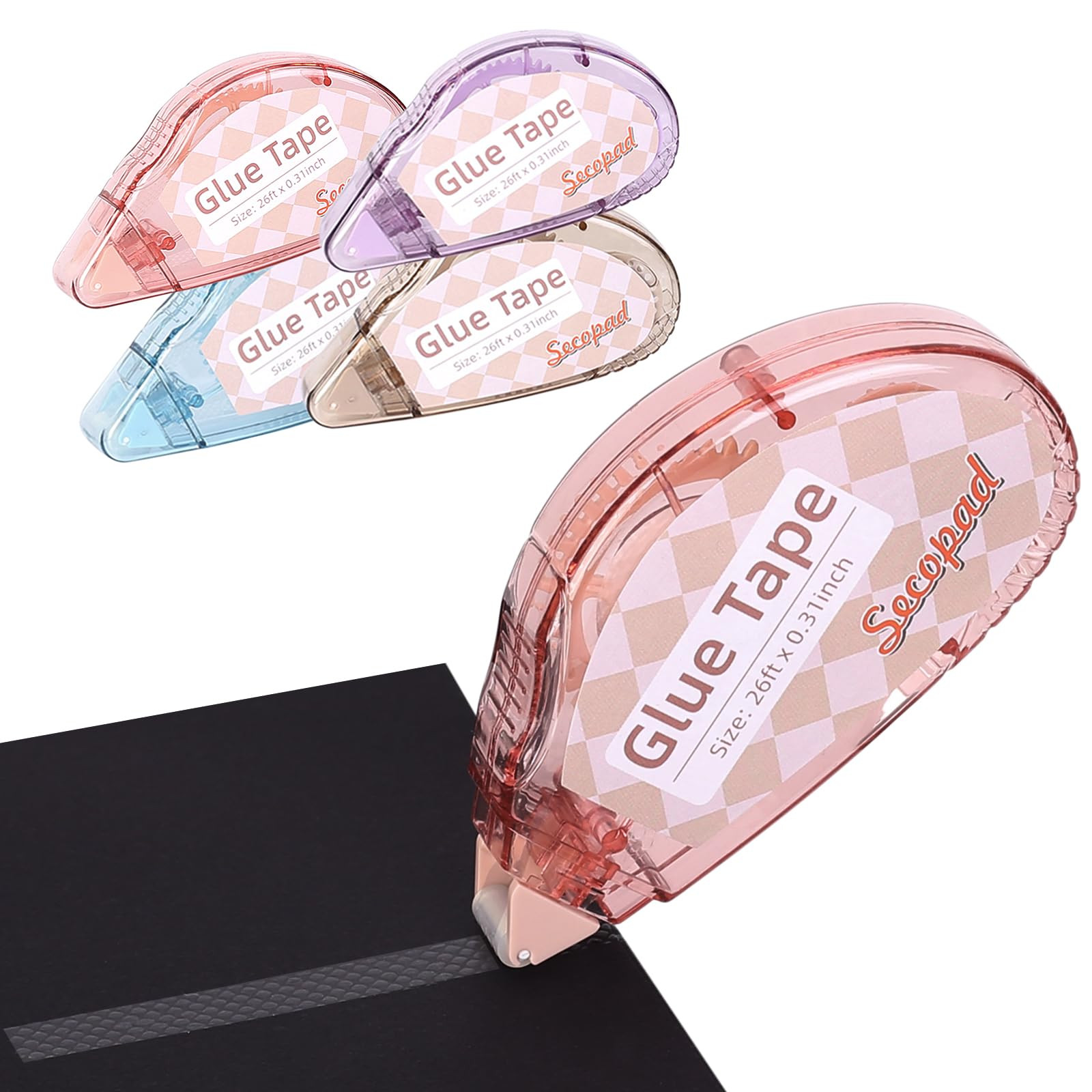 Scrapbook Tape, 4 Pack Double Sided Tape Roller for Crafts, Adhesive Glue Runner Scrapbooking Sup... | Amazon (US)