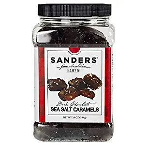 Sanders Dark Chocolate Sea Salt Caramels, Kettle Cooked Caramel Covered in Dark Chocolate, 28 oz ... | Amazon (US)