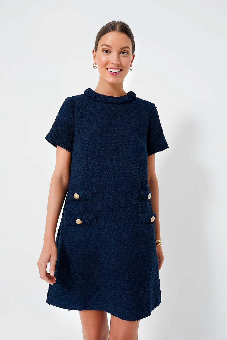 Navy Tweed Jackie Dress | Tuckernuck (US)