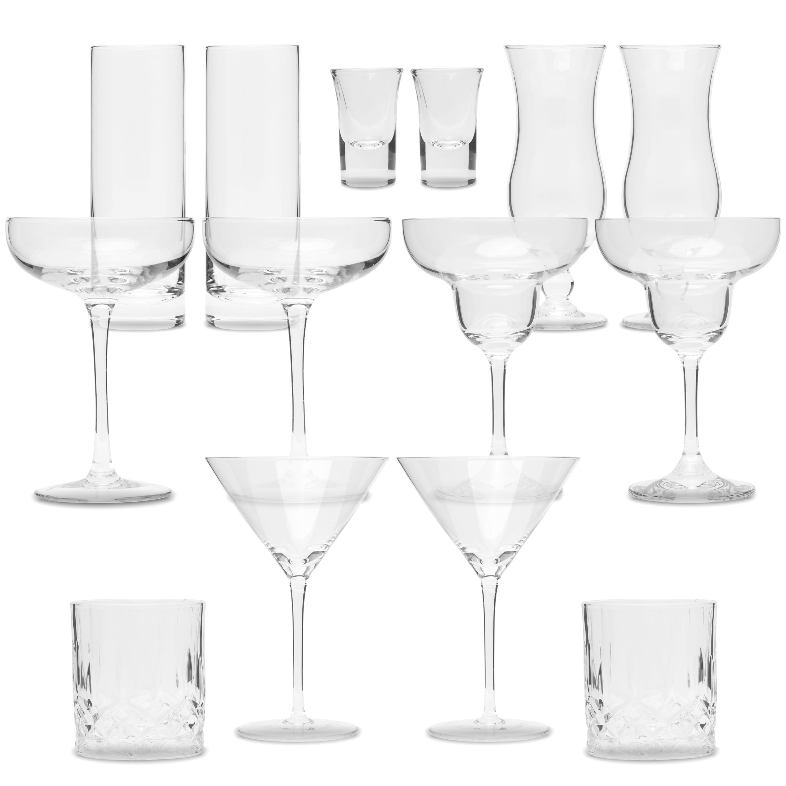 Mixit Cards Cocktail Gläser Set 14-teiliges Set mit verschiedenen Gläsern | Hochwertig und lang... | Amazon (DE)