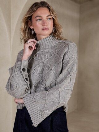 Cropped Cable Sweater | Banana Republic Factory