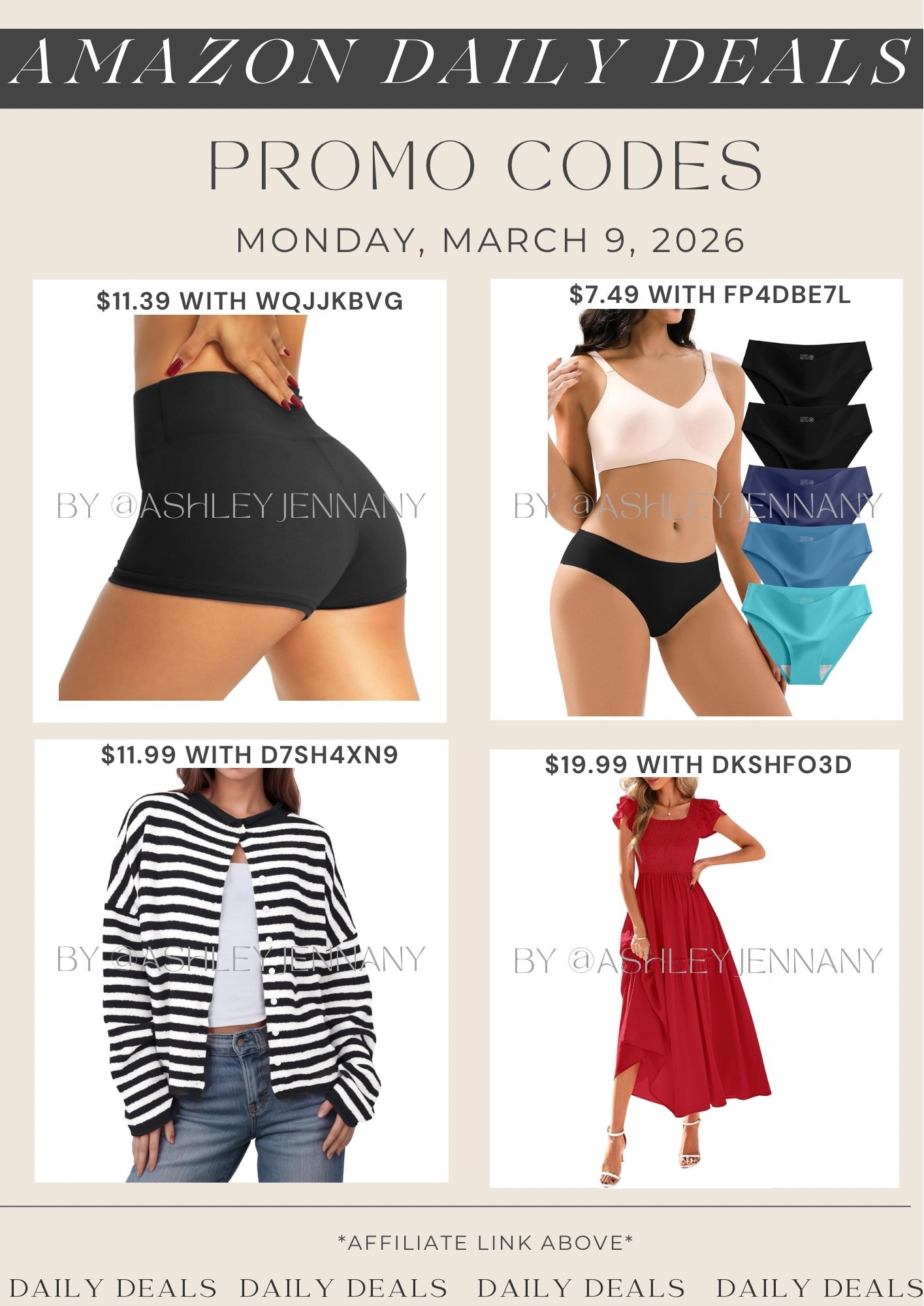 Amazon fashion deals on biker shorts, underwear, cardigan and midi dress 

#LTKSeasonal #LTKMidsize #LTKSaleAlert