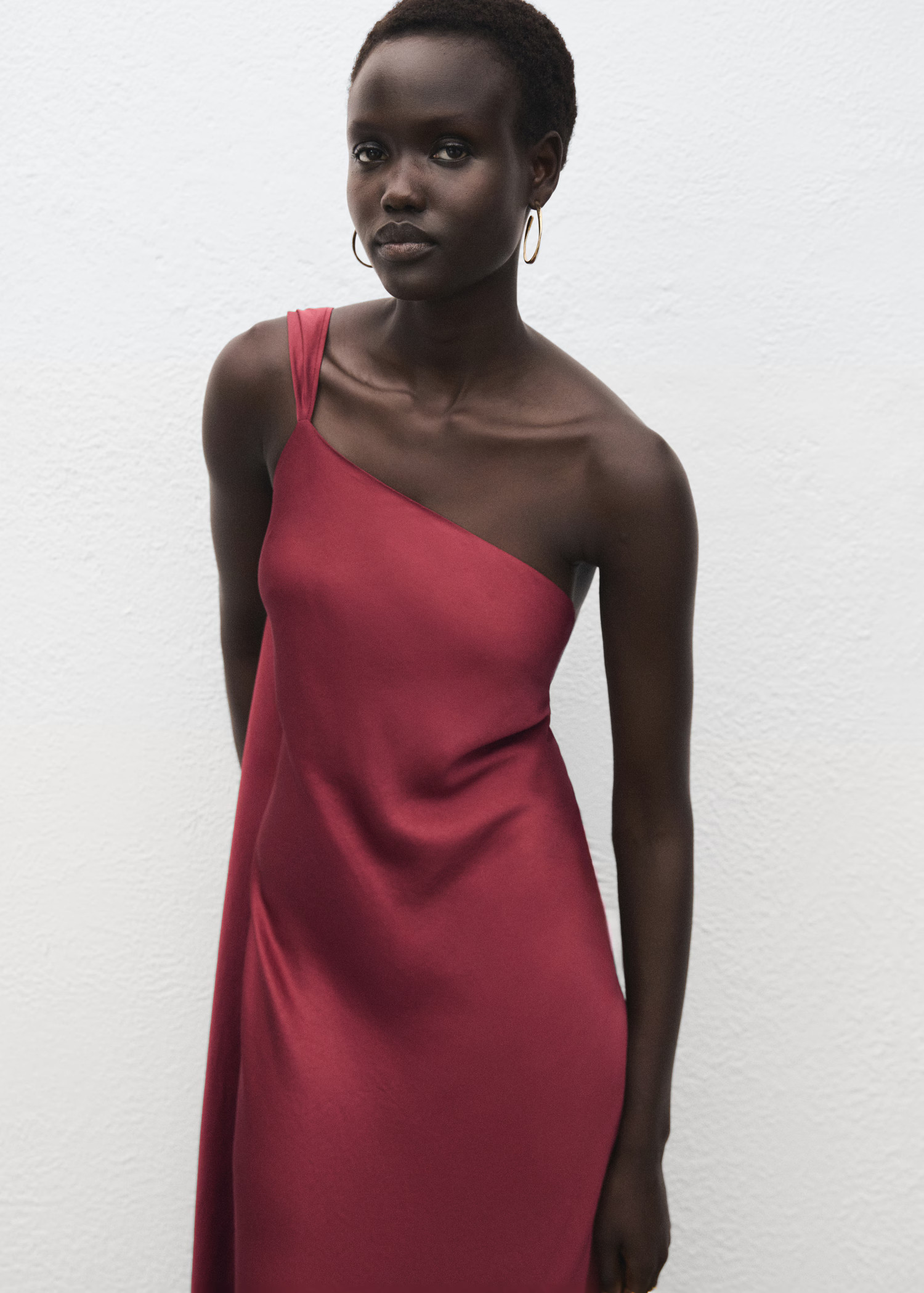 Asymmetrical dress with knot strap | Mango (US/MX/AU)