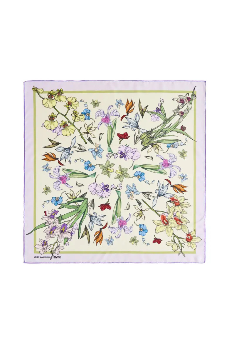 X NYBG "Orchid Symphony" Silk Bandana Scarf | Nordstrom | Nordstrom