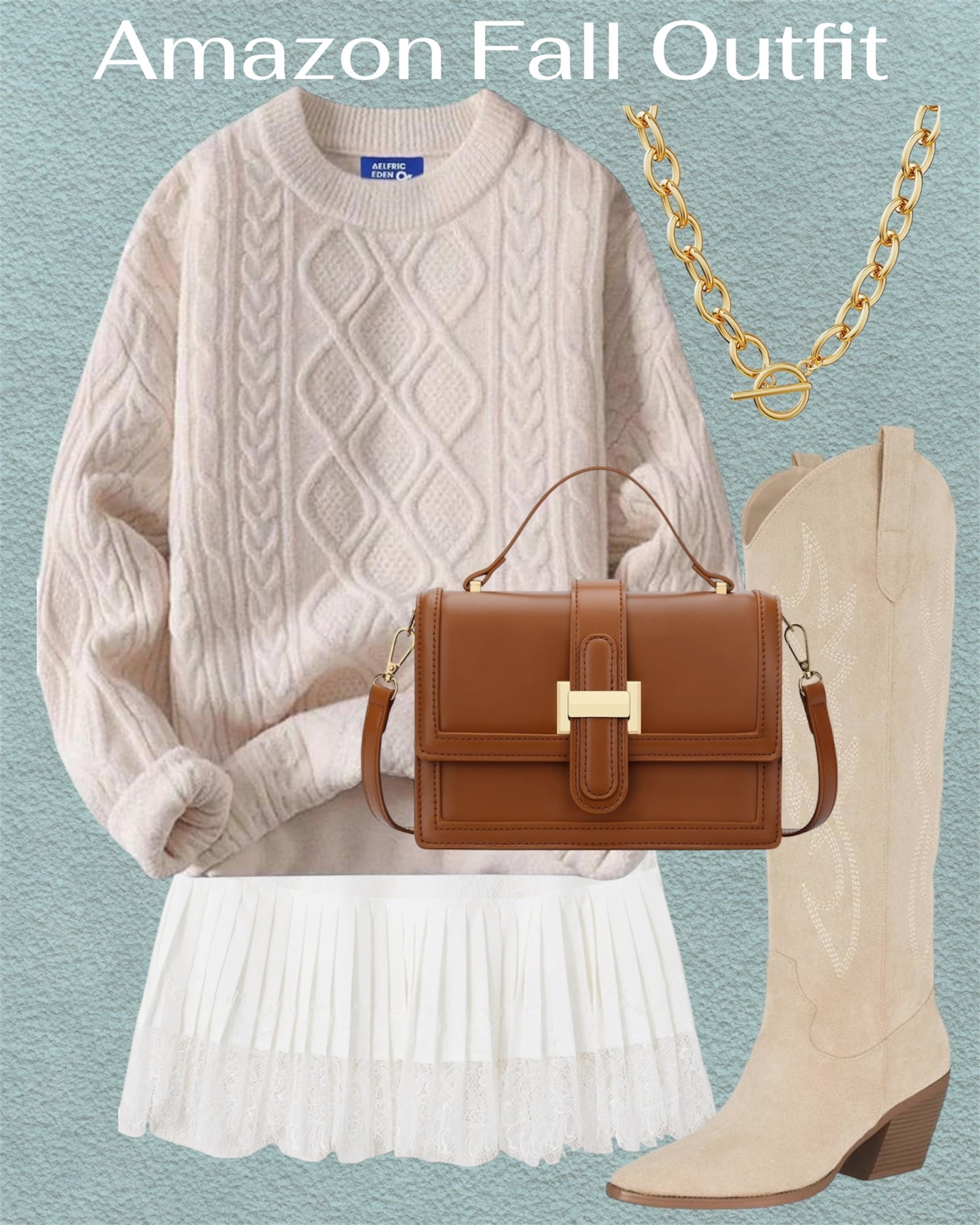 Amazon fall outfit idea: oversized sweater, layering lace skirt, cowboy boots, crossbody bag and chunky necklace.



Cozy fall outfit, comfy fall outfit, Amazon fa fashion finds, oversized sweater outfit, fall sweater, cowboy boots outfit 

#LTKSeasonal #LTKItBag #LTKShoeCrush