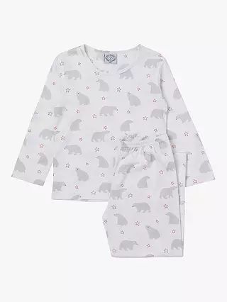 Trotters Kids' Polar Bear Cotton Jersey Pyjama Set | John Lewis (UK)