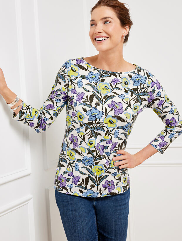 Bateau Neck Tee - Splendid Floral | Talbots
