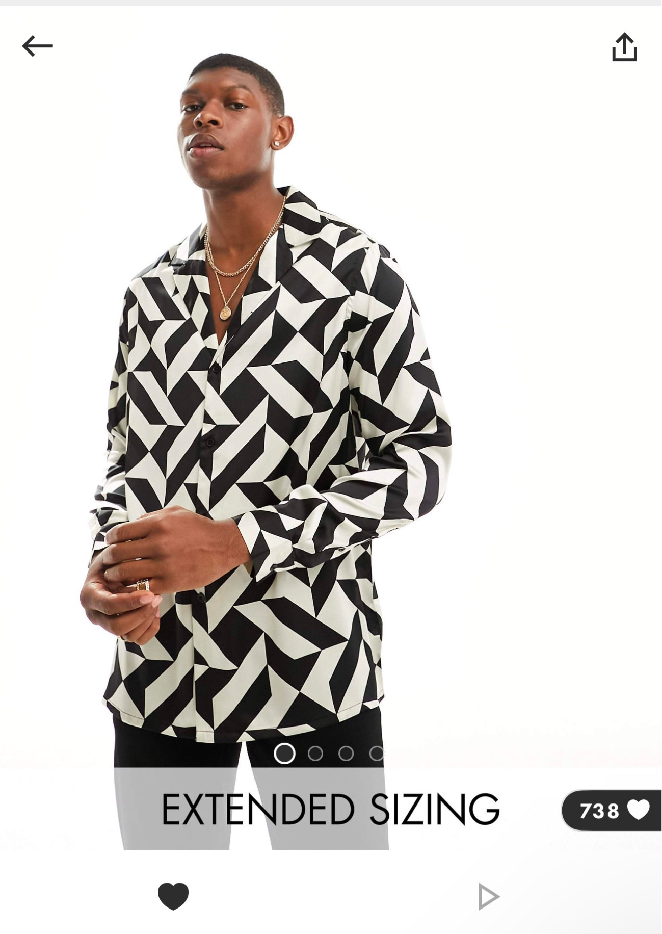 ASOS DESIGN relaxed deep revere shirt in monochrome

#LTKeurope #LTKhome #LTKmens
