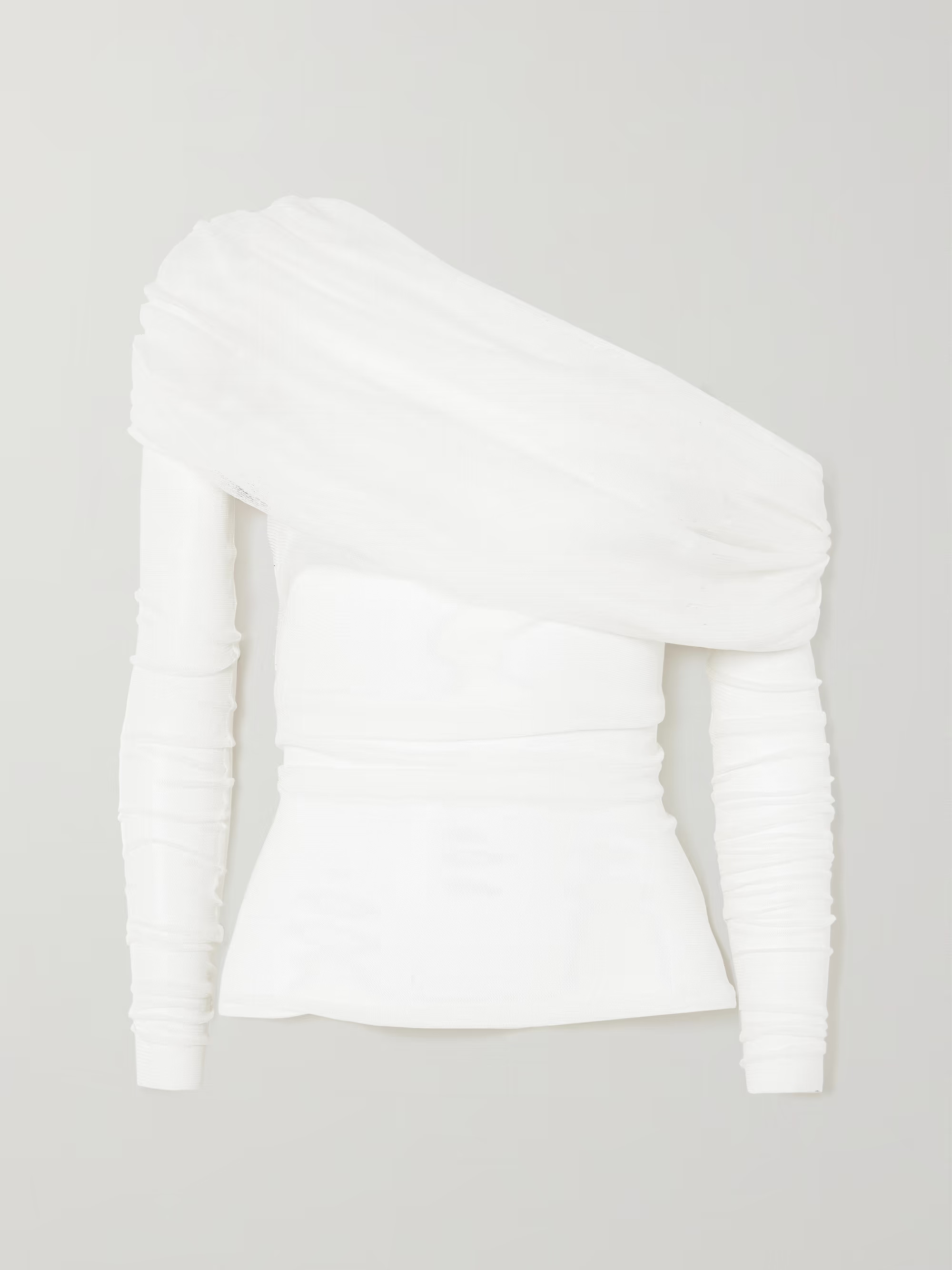 CHRISTOPHER ESBER Off-the-shoulder gathered silk-tulle top | NET-A-PORTER | NET-A-PORTER (US)