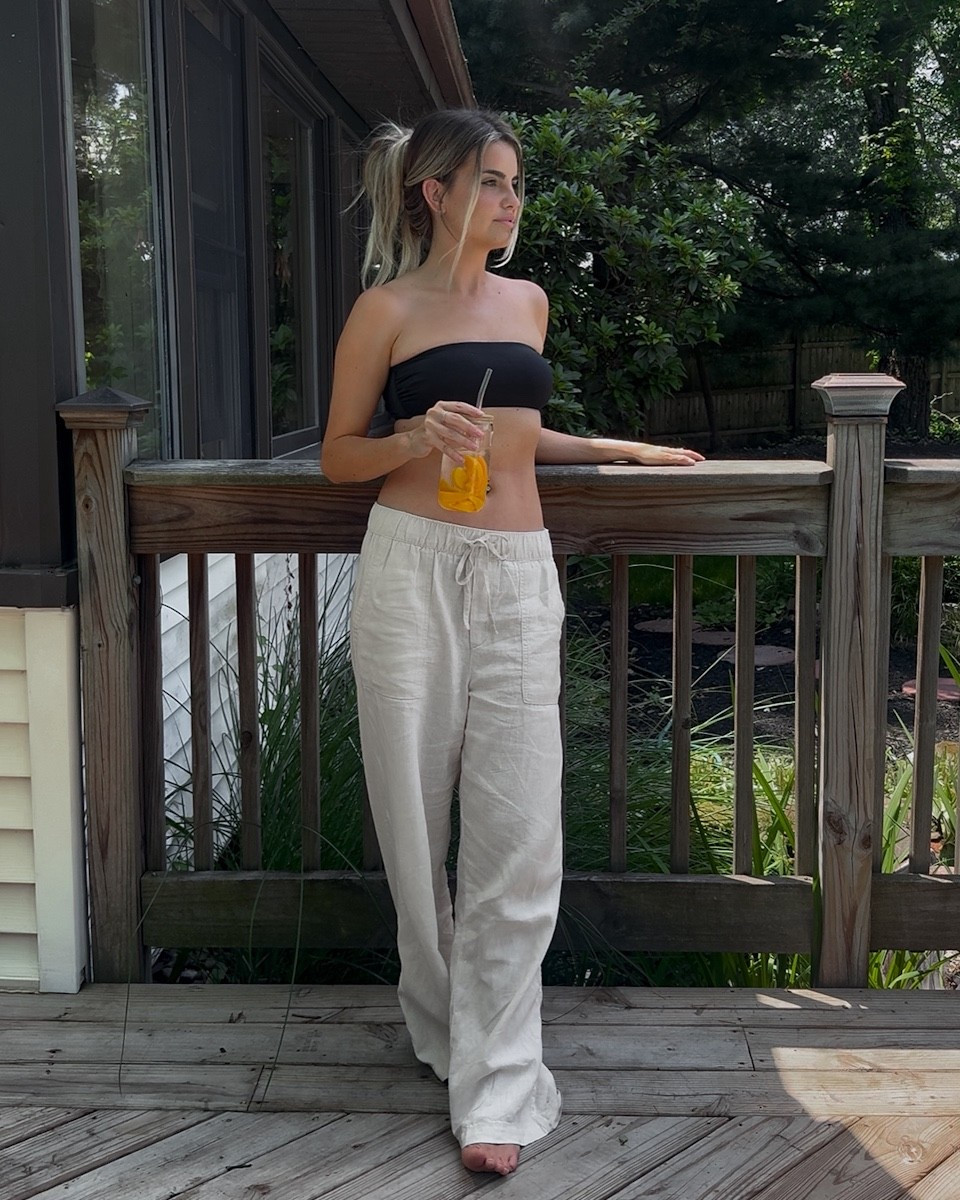 Fav summer outfit: linen pants & a bikini. 

Bikini, summer, linen, linen pants, beach pants, pool outfit, ootd, hot weather outfit, hot weather style, warm weather outfit, bikini, black bikini top, bathing suit, blonde, casual style, casual outfit, comfortable outfit, lounge pants

#LTKStyleTip #LTKSeasonal #LTKSwim