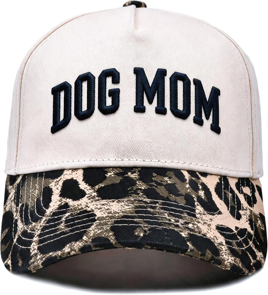Dog Mom Hat- 3D Embroidered Puppy Mama Hat Adjustable Cotton Baseball Caps for Dog Lovers | Amazon (US)