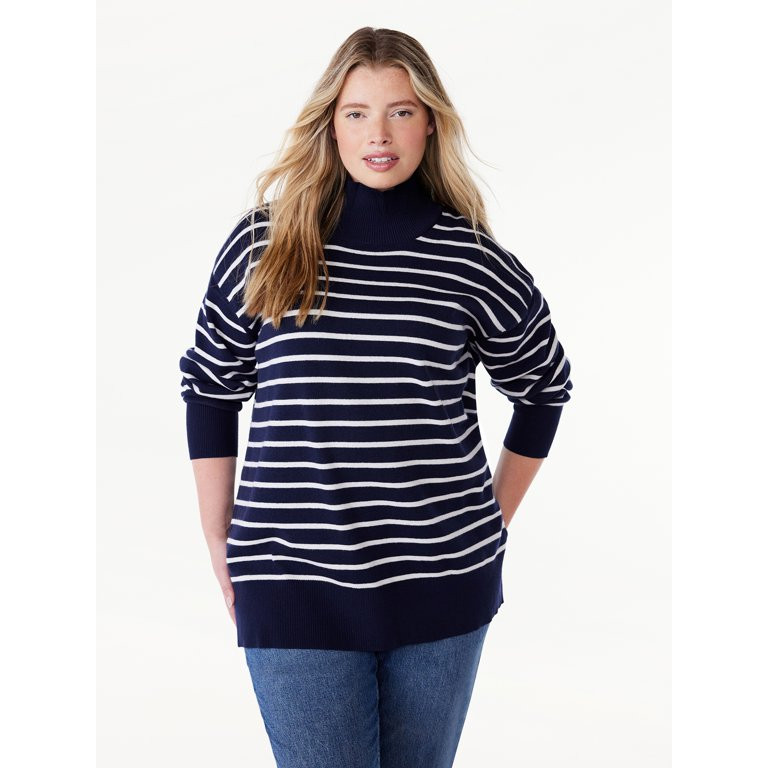 Free Assembly Women's Turtleneck Sweater, Midweight, Sizes XS-XXL | Walmart (US)