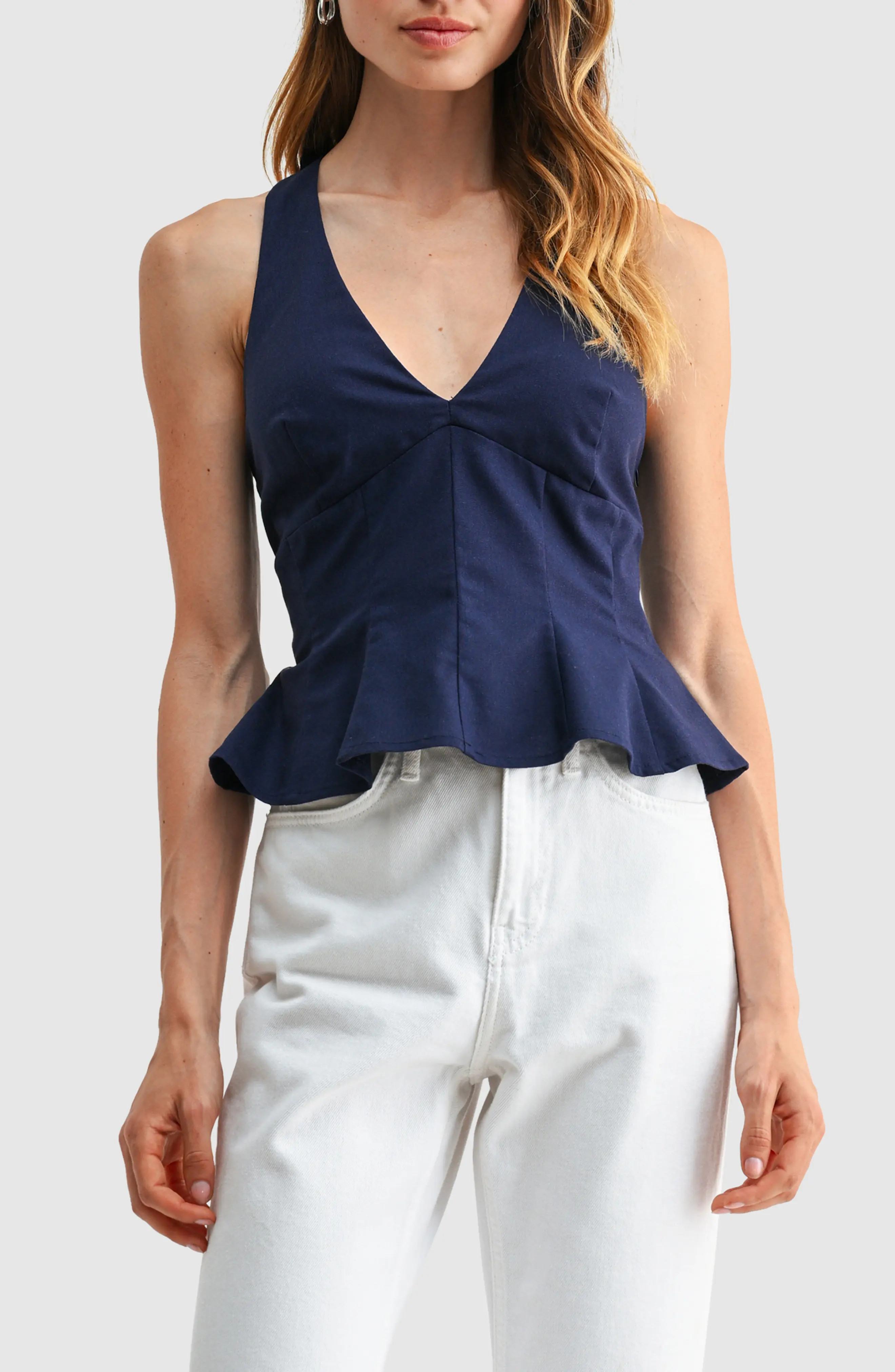 Halter Peplum Top (Women) | Nordstrom | Nordstrom