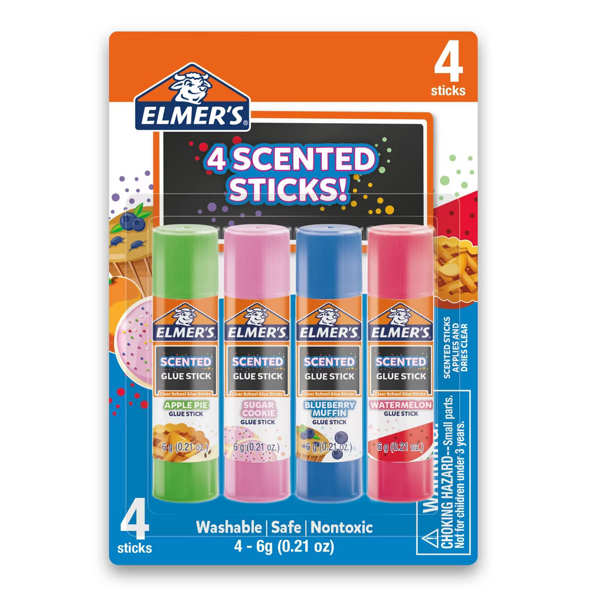 Elmer's 4pk Washable School Glue Sticks Scented | Target
