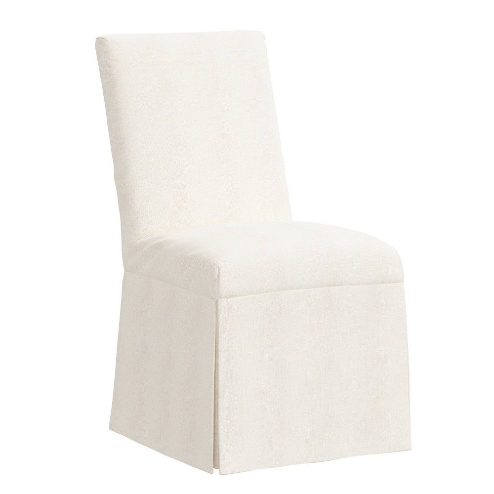 James Slipcover Armless Dining Chair Zuma White - Skyline Furniture | Target