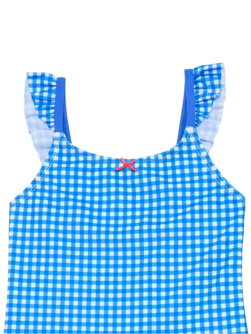 Wonder Nation Girls Ruffle Tankini Swimsuit, 2-Piece, Sizes 4-16 | Walmart (US)