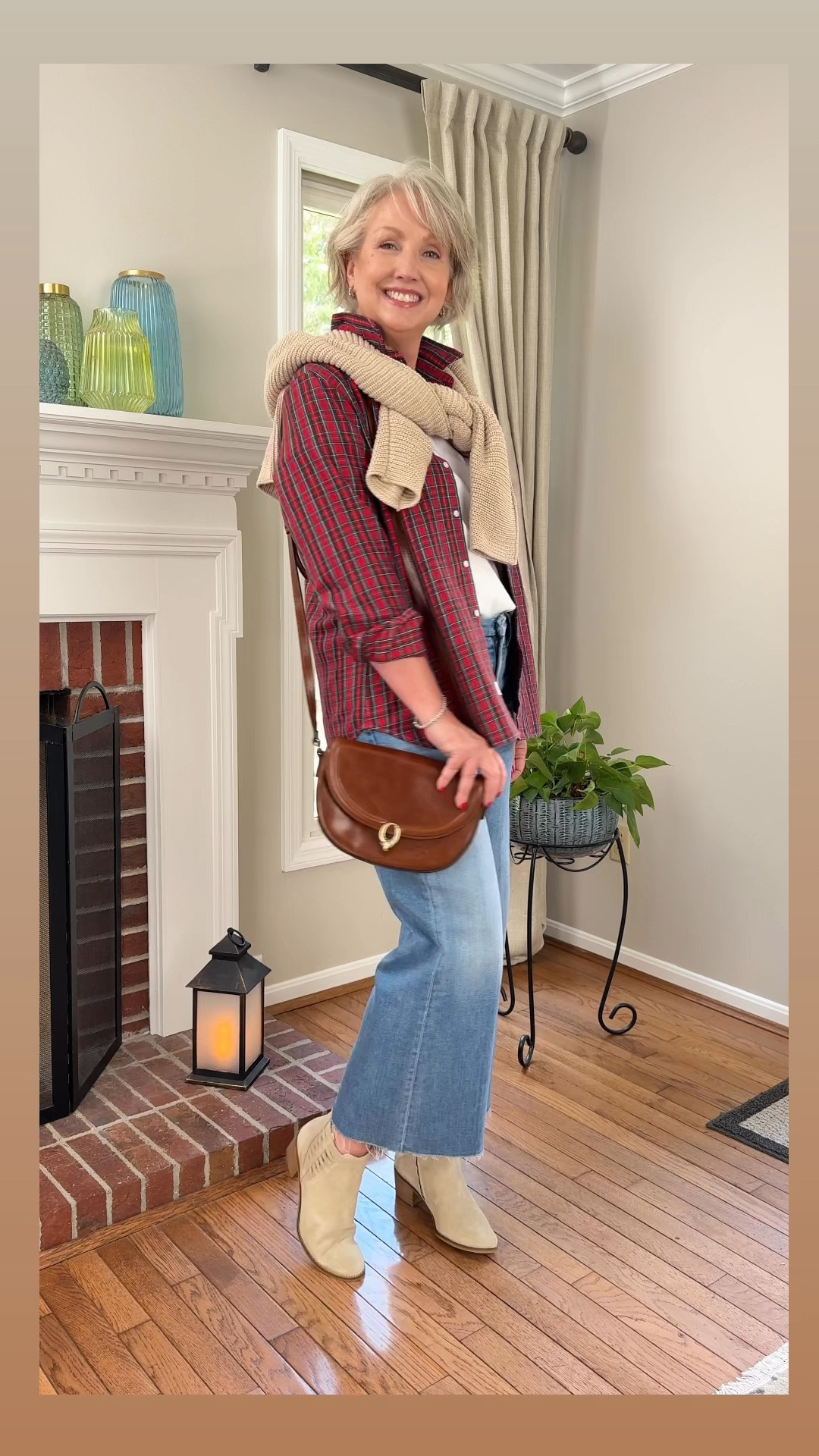 Fall outfit from Frank & Eileen. Everything’s fits true to size. Wearing a 30 in jeans, a medium in tops  

#LTKCon #LTKMidsize #LTKOver40