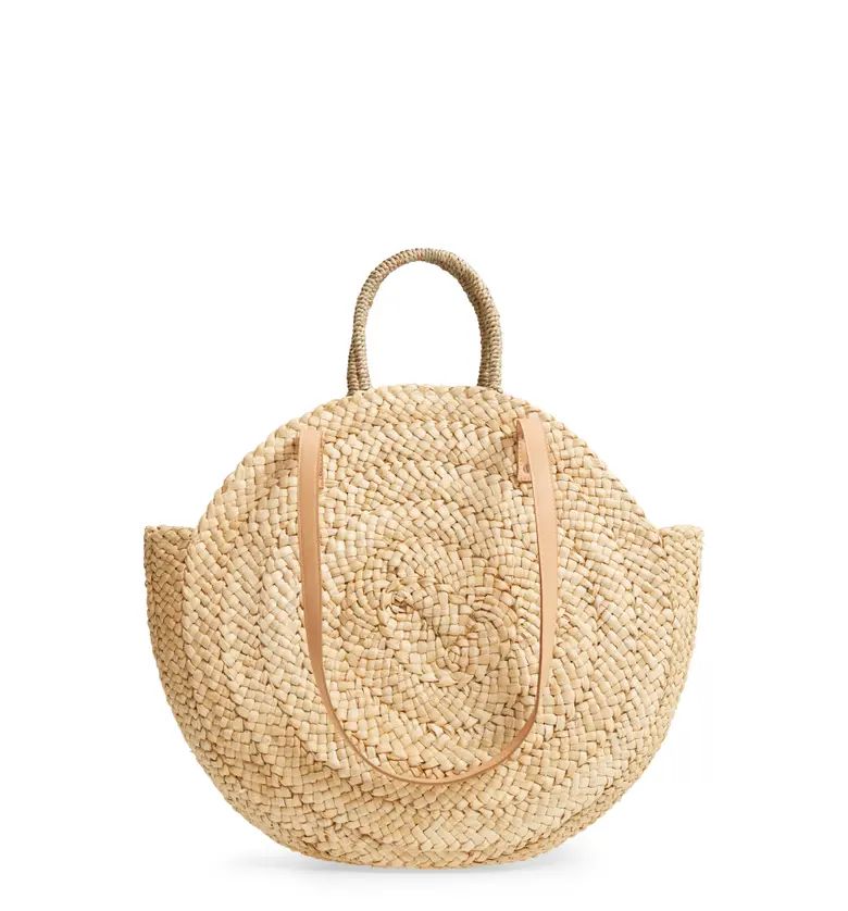 Street Level Circle Straw Tote | Nordstrom