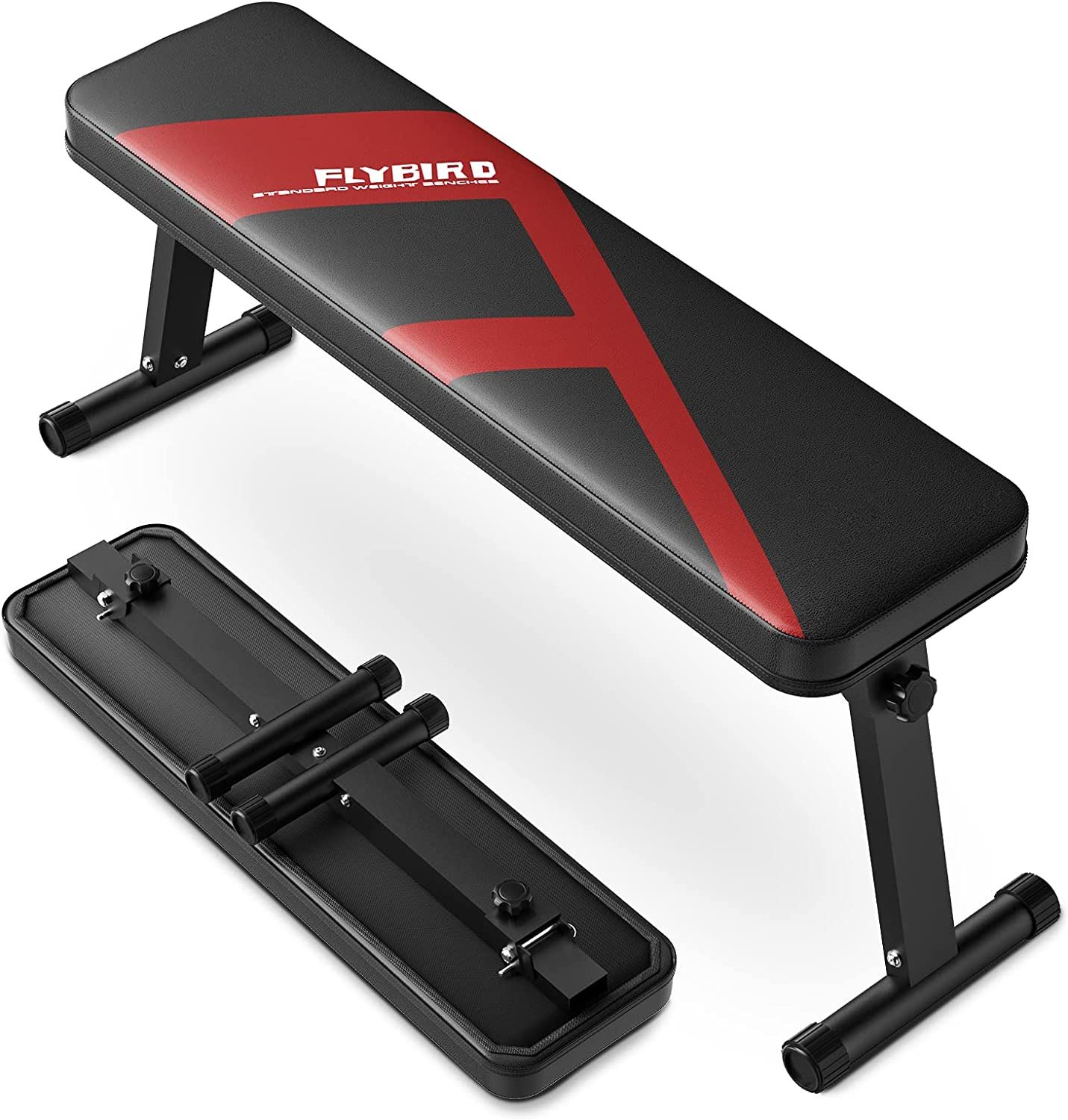 FLYBIRD Folding Flat Bench, Sturdy Lightweight and Space-saving Bench Press Flat Weight Bench, Ea... | Amazon (US)