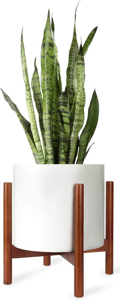 Mkono Plant Stand Mid Century Wood Flower Pot Holder (Plant Pot NOT Included) Modern Potted Stand... | Amazon (US)