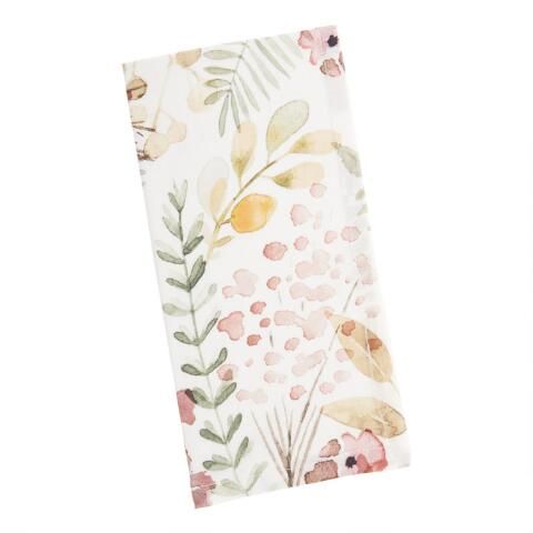 Green and Pink Fall Field Napkins Set of 4 | World Market