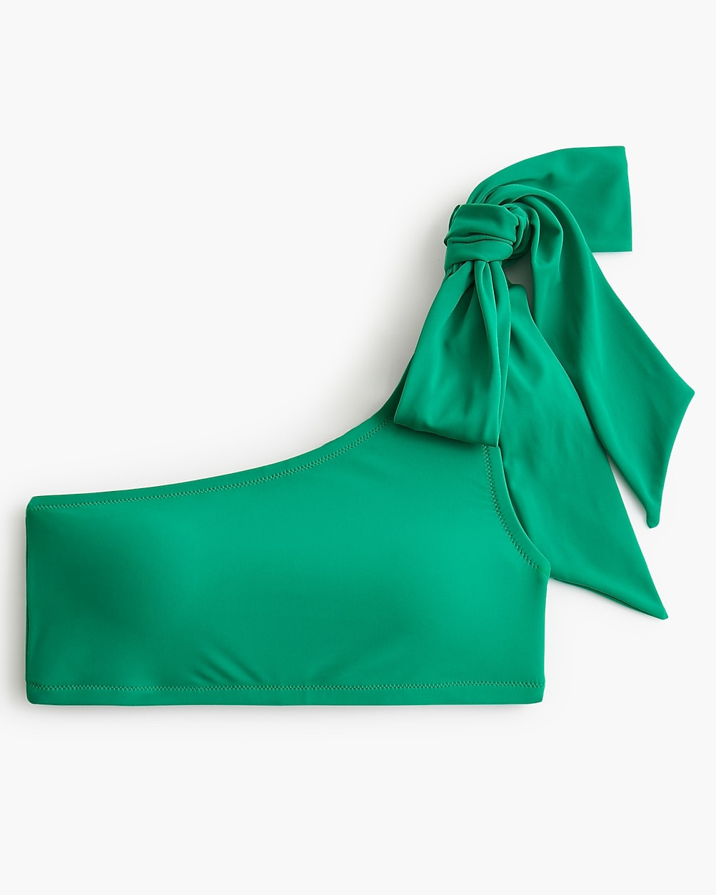 One-shoulder bow bikini top | J.Crew Factory