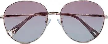 Love 53mm Polarized Round Sunglasses Purple Sunglasses Pink Sunglasses Sunnies Shades | Nordstrom