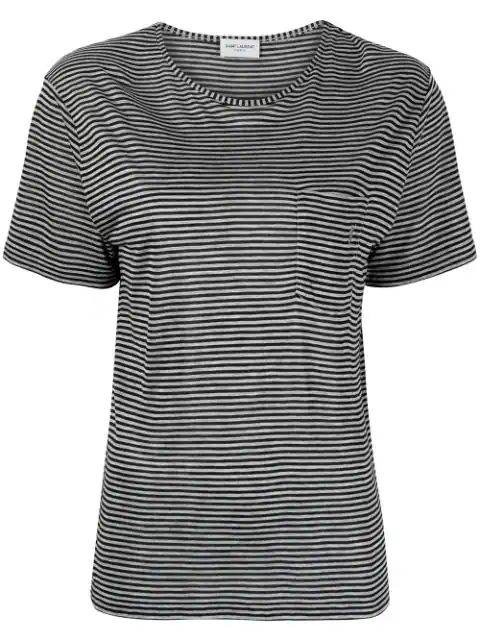 stripe-print short-sleeve T-shirt | Farfetch (AU)