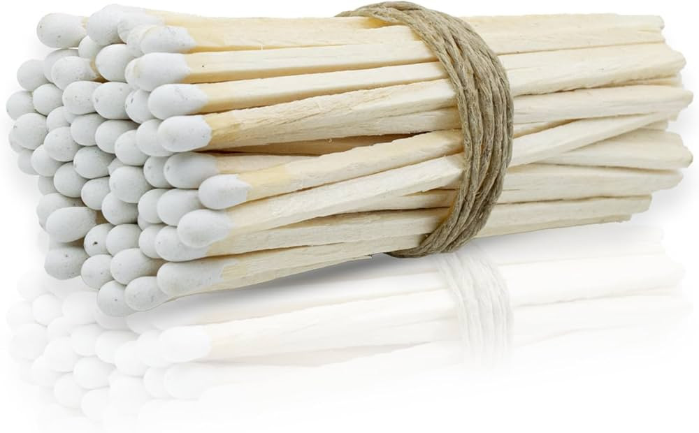 4" Inch Long Wooden Matchsticks Safety Matches Wholesale Bulk Loose by Chandler Studio (50 Pieces... | Amazon (US)