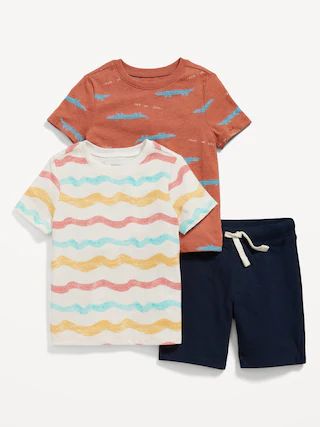Printed T-Shirts & Pull-On Shorts 3-Pack for Toddler Boys | Old Navy (US)