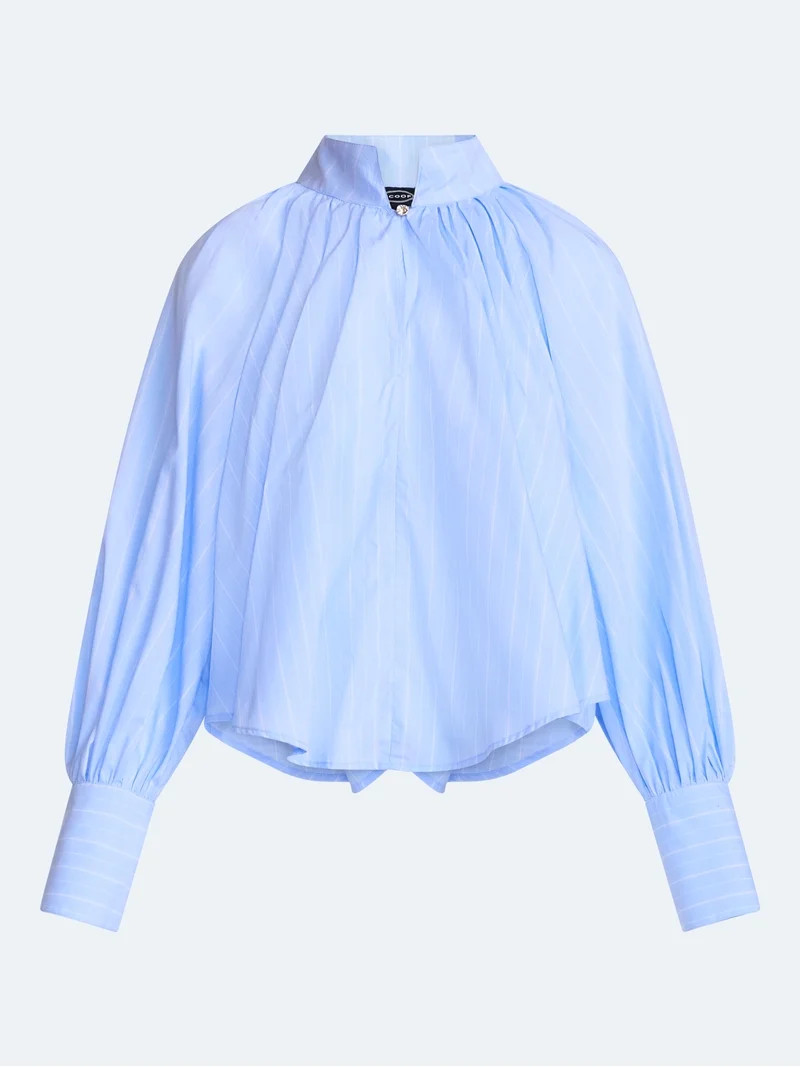 Scoop Women's and Women's Plus Flowy Volume Cotton Blouse, Sizes XS-4X | Walmart (US)