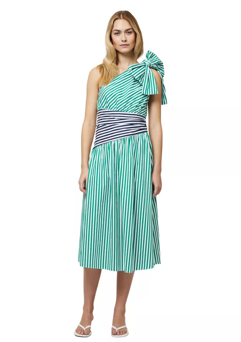 Alexis One Shoulder Cotton Dress | Belk