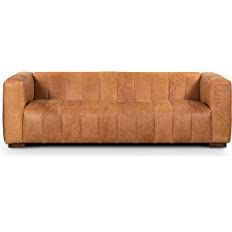 POLY & BARK Canale 86" Sofa in Full-Grain Pure-Aniline Italian Leather, Cognac Tan | Amazon (US)