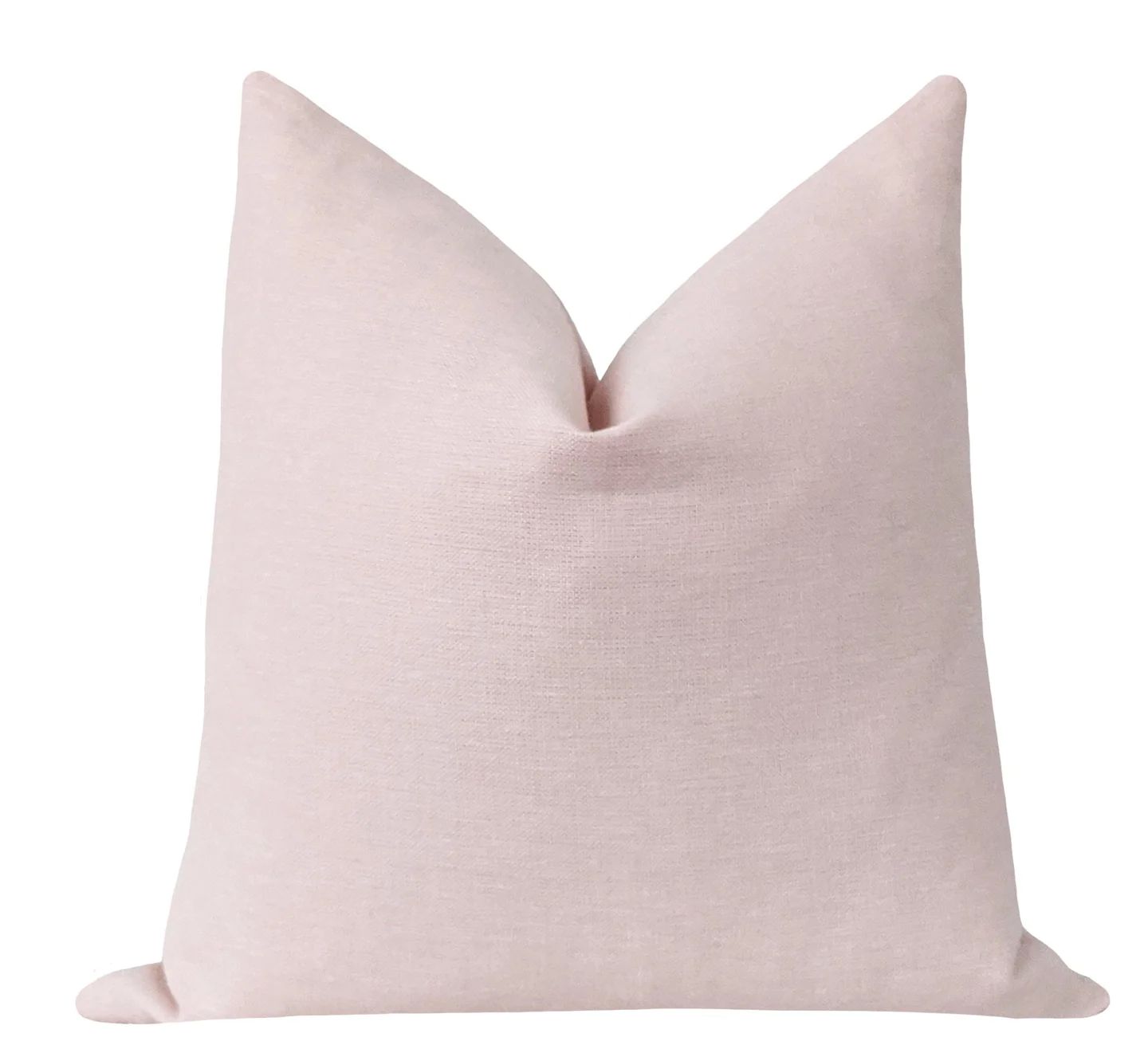 Solid Blossom Pink Linen Pillow | Land of Pillows