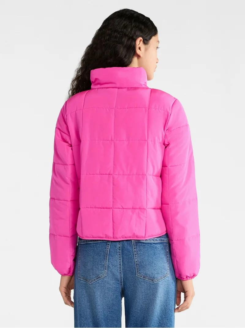 No Boundaries Packable Puffer Jacket, Women's and Women's Plus Sizes XS-4X | Walmart (US)