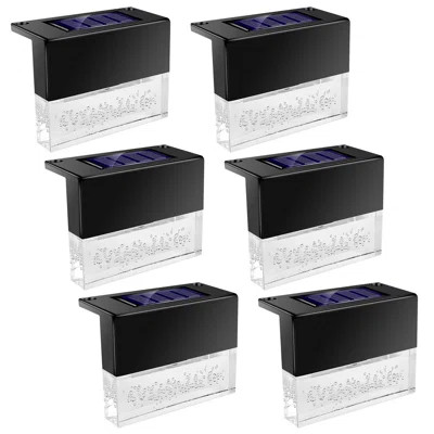 6Pcs Solar Powered Deck Lights Outdoor Acrylic Bubbles Decorative Step Fence Lamp IP55 Waterproof | Wayfair Professional