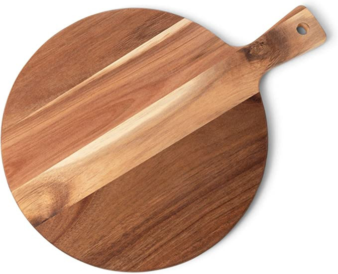 Premium Acacia Cutting Board with Handle - Wooden Chopping Board for Kitchen (12"x16") Round Acac... | Amazon (US)