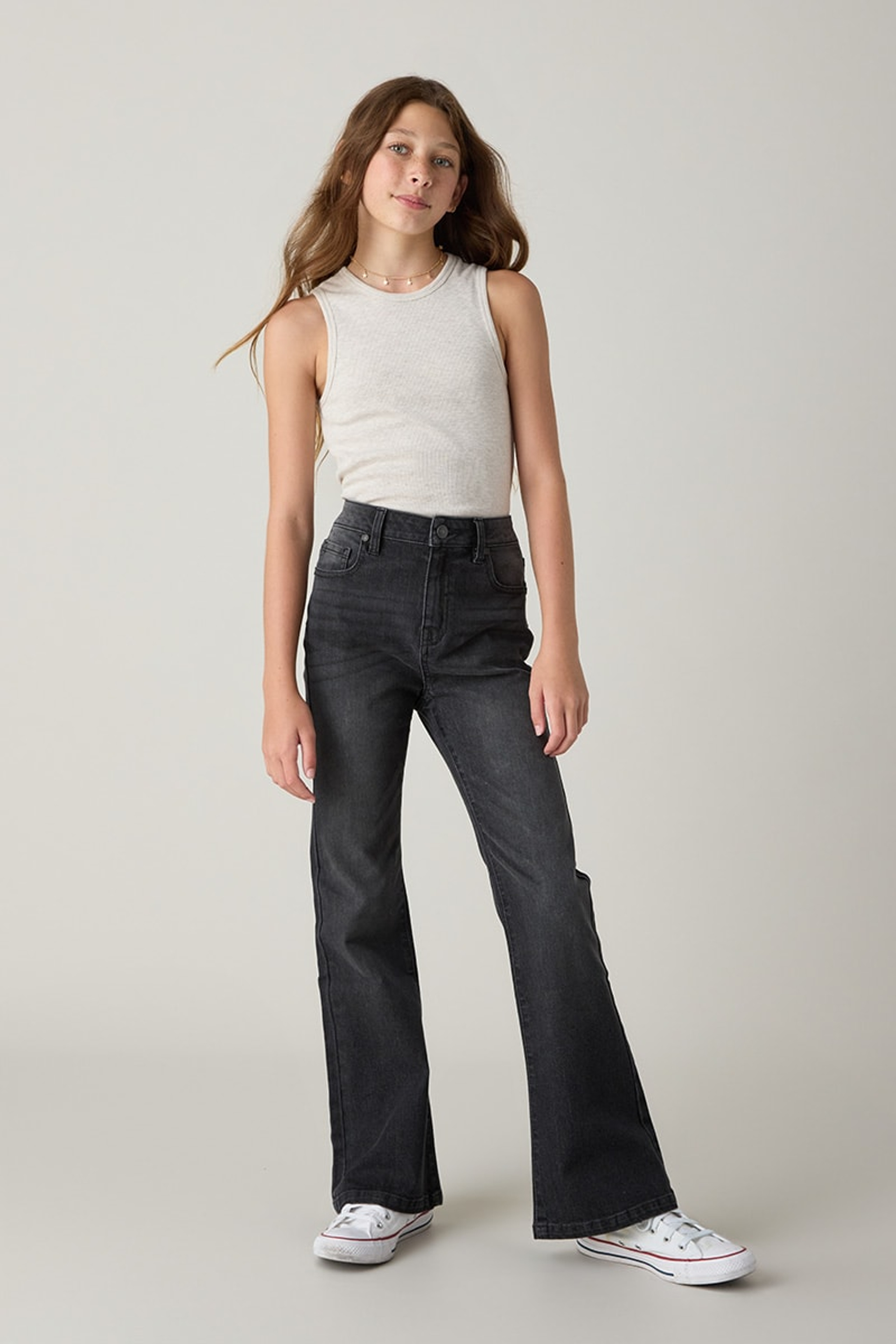 Hello Franki Jenna Flare Black Jeans for Girls | Francesca's