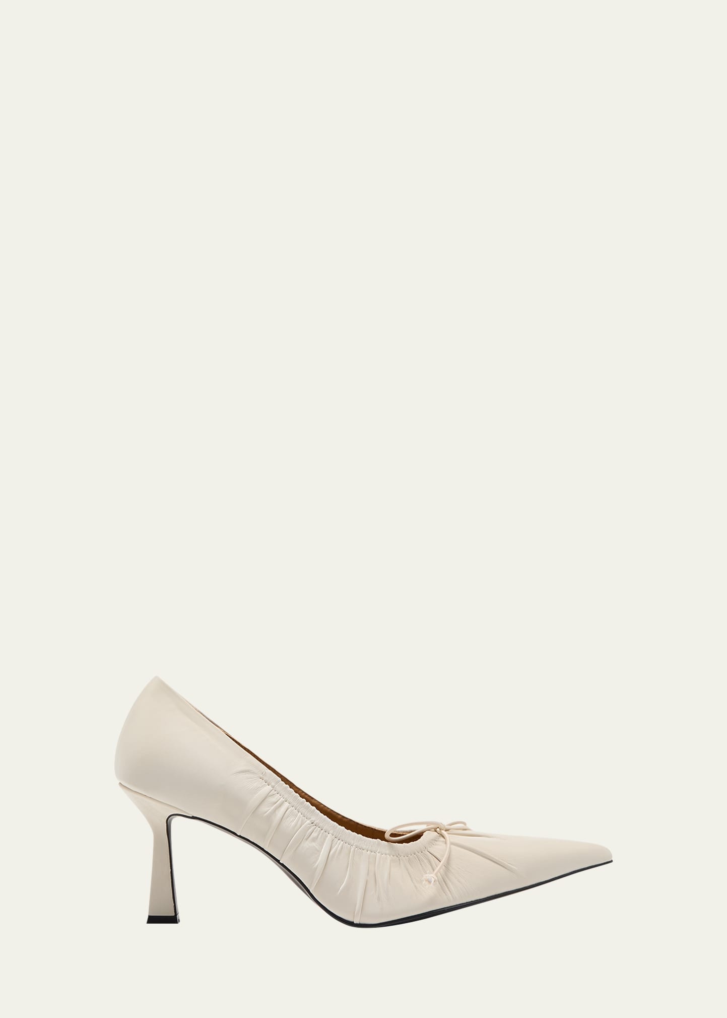 Reike Nen Rushy Pointed-Toe Leather Pumps | Bergdorf Goodman