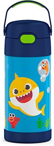 THERMOS FUNTAINER 12 Ounce Stainless Steel Vacuum Insulated Kids Straw Bottle, Baby Shark | Amazon (US)