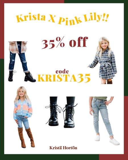 My line with pink lily is 35% off!! You can use my code KRISTA35 to save!!

#kidsclothing #kidsfallclothes #kidsdenim #kidsjeans #girlsoutfits #girlscardigan #salealert #kristahortonxpinklily #pinklily

#LTKGiftGuide #LTKHoliday #LTKSeasonal