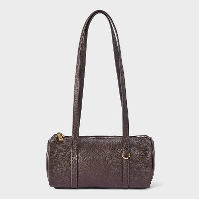 Suede Elongated Barrel Satchel - A New Day™ Dark Red | Target