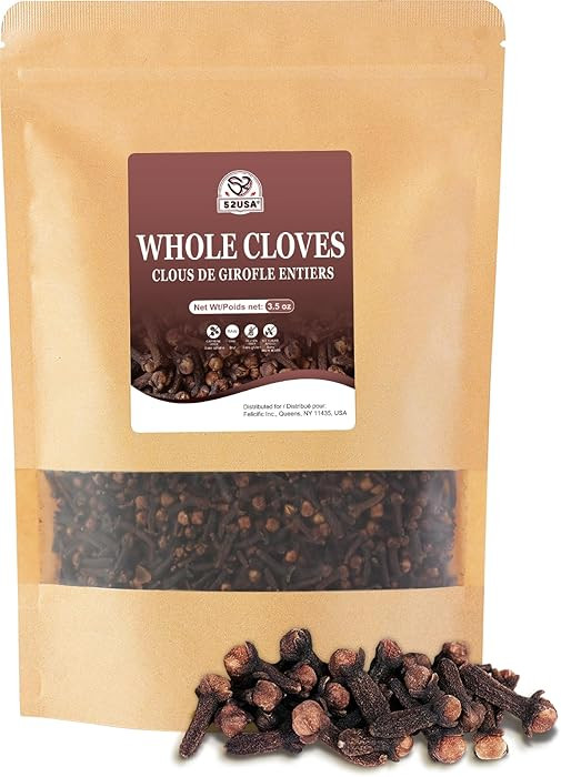 52USA Cloves Whole 3.5 oz (Pack of 1), Great for Food, Tea, Baking and Meats, All Natural | Non G... | Amazon (US)