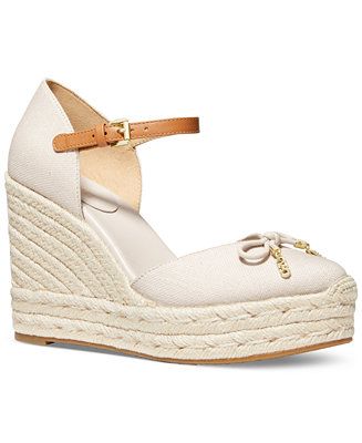 Michael Kors Women's Nori Espadrille Platform Wedge Sandals - Macy's | Macy's